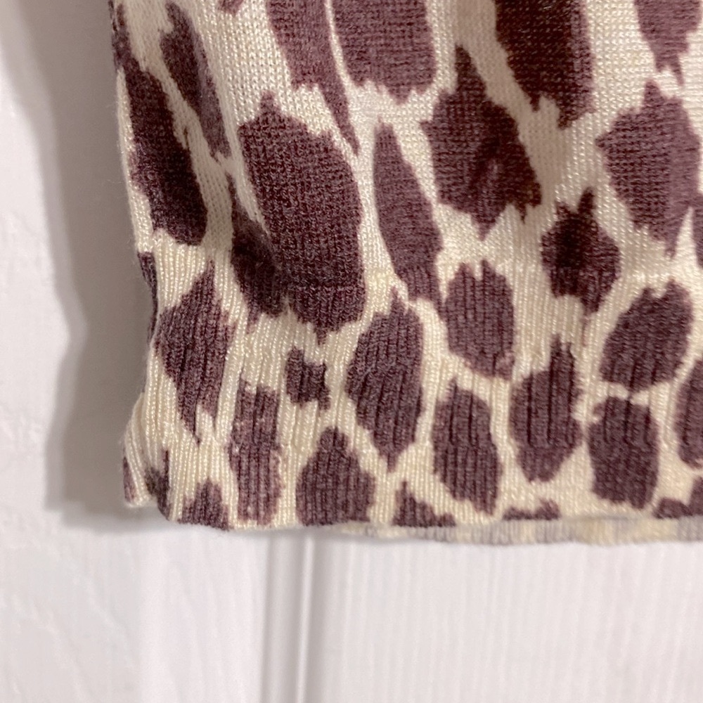 CUTE J Crew animal print knit silk blend lightweight top sweater shirt SMALL - Picture 9 of 13
